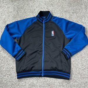 NBA Logo Man Reversible Jacket JH Design MEN Size 2XL Blue‎ Black Flawed Read